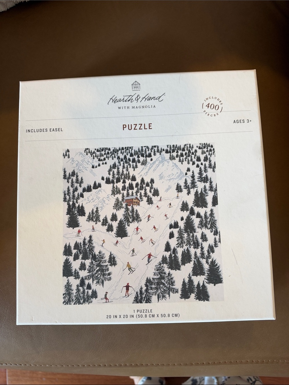 Hearth & Hand Winter Ski Scene Puzzle -Trees and skiers